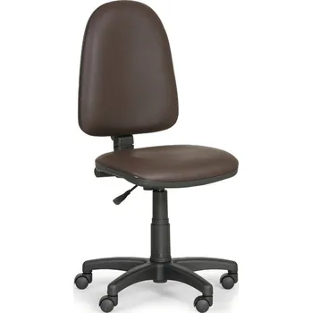 Pracovní židle Torino, černá koženka, tvrdá kola