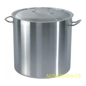 Hrnec Nerezový hrnec vysoký s poklicí 45cm - 65lt. (hrnec vysoký nerez s policí)