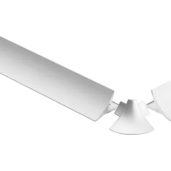 Stavební profil VP6 vnější růžek k liště T-COVE, hliník lakovaný bílá, 22 mm, 2 ks