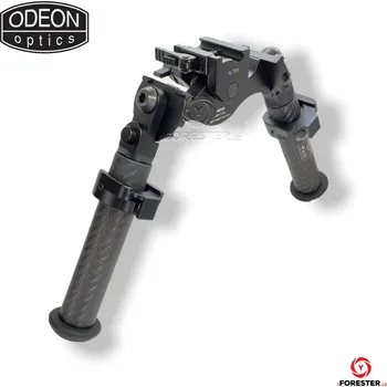 Příslušenství pro sportovní střelbu ODEON OPTICS Karbonový bipod ODEON - upínání na rail - nastavitelná výška 17,5 - 26 cm