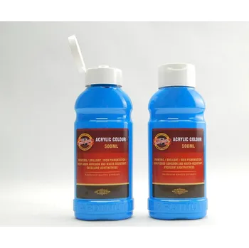 Výtvarná barva Koh-i-noor Barva akrylová 500ml cyan Koh-i-noor 1627/0405 220