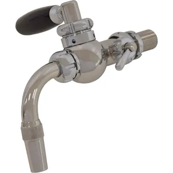 Výčepní pípa Varia-Plus Kulový výčepní kohout Royal nerezový rukojeť standard černá