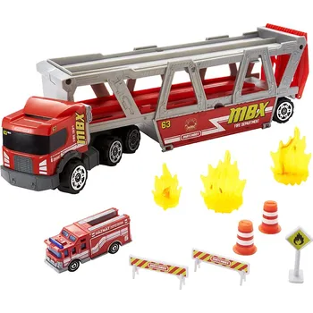 MATTEL Matchbox Hasičský přepravní vůz 1:64