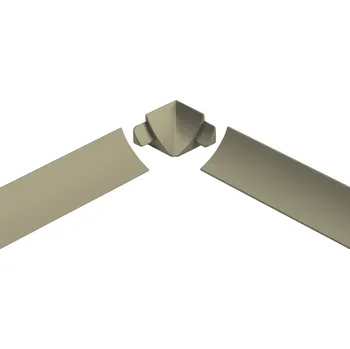 Stavební profil VP6 vnitřní růžek k liště T-COVE, hliník elox titan, 16 mm, 2 ks
