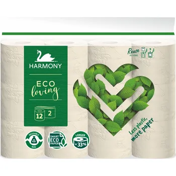 Toaletní papír Harmony Eco Loving 2vrstvý 12 ks