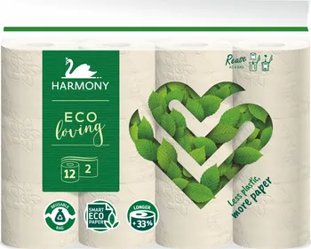 Toaletní papír Harmony Eco Loving 2vrstvý 12 ks