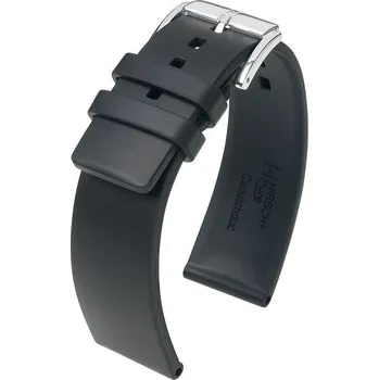 Módní doplněk Kaučukový řemínek Hirsch Pure L 40538850-2, černý, přírodní kaučuk, délka L, Quick Release