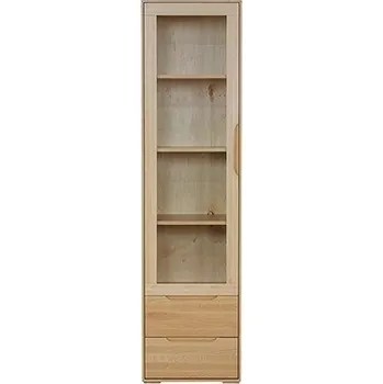 Knihovna Drewmax Vitrína KW420 masiv (Barva dřeva: Rustikal)