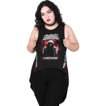 tílko dámské - Departed Maxi Vest - KILLSTAR - KSRA003704 - 4XL