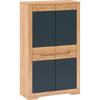 Šatní skříň Tempo Kondela Skříň I, dub craft zlatý/grafit šedá, FIDEL