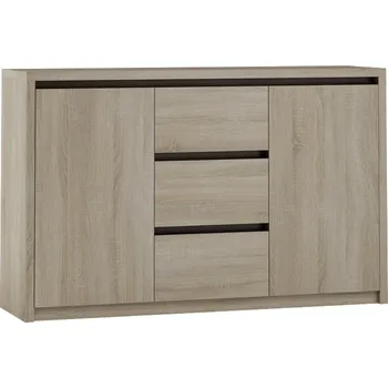 Komoda Komoda kombinovaná dub sonoma/čokoláda KATE K3