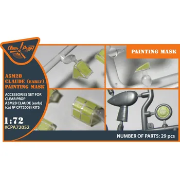 Plastikový model Clear Prop models 1/72 A5M2b Claude (early version) for CP kit painting mask "yellow kabuki paper"