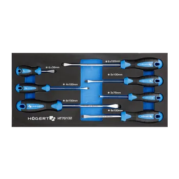 Šroubovák Sada plochých šroubováků HOGERT HT7G132 7 ks
