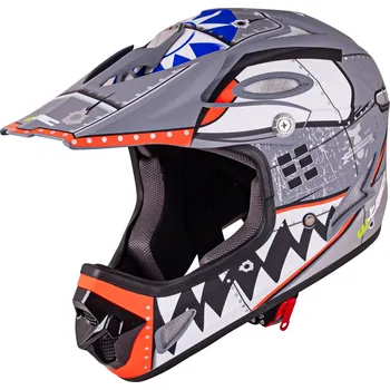 Cyklistická přilba W-tec Downhill přilba FS-605 Allride (Velikost: L (59-60), Barva: Yellow Graphic)