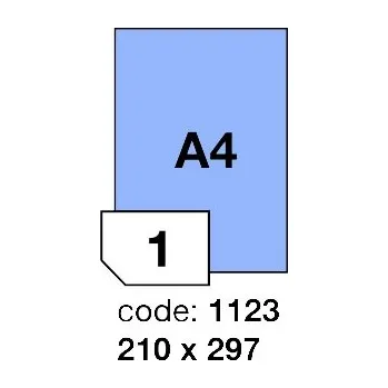 Samolepící etiketa Samolepící etikety Rayfilm Office 210x297 mm 300 archů, matně modrá, R0123.1123D