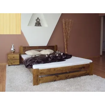 Postel Maxi-Drew Postel z masivu Eureka 100x200 borovice + rošt (Barva dřeva: Borovice)
