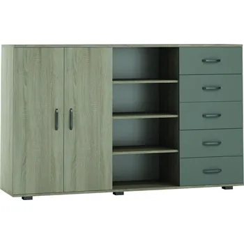 Komoda Komoda široká dub sonoma/šedá OLIVIA K8