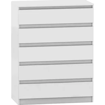 Komoda Tempo Kondela 5 šuplíková komoda, bílá, HANY NEW 005