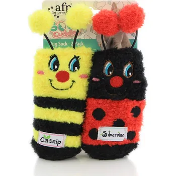 Hračka pro kočku AFP Ponožky Včelka a Beruška, multicolor, 12 cm