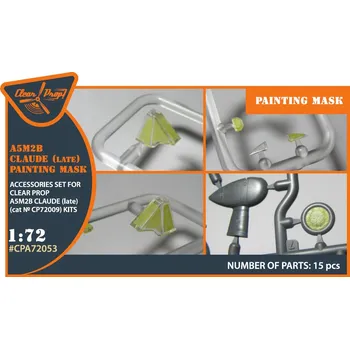 Plastikový model Clear Prop models 1/72 A5M2b Claude (late version) for CP kit painting mask "yellow kabuki paper"