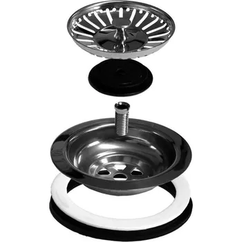 Větrací mřížka Mřížka nerez průměr 115 mm, komplet