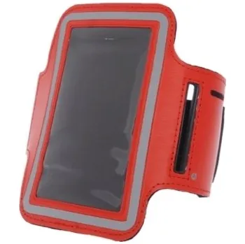 Pouzdro na mobilní telefon Sportovní pouzdro na ruku s průchodem na sluchátka pro iPhone 5 / 5S / SE (2016) / 4 / 4S - červené