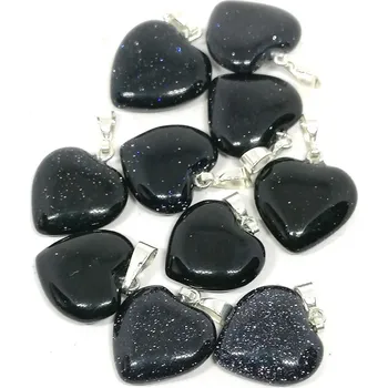 Přívěsek Avanturín modrý, srdíčko malé (15 mm)