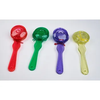 Hudební nástroj pro děti Kastaněty s držátkem plast