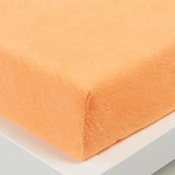 Prostěradlo Numberoplus Froté prostěradlo meruňková Velikost: 180 x 200 cm