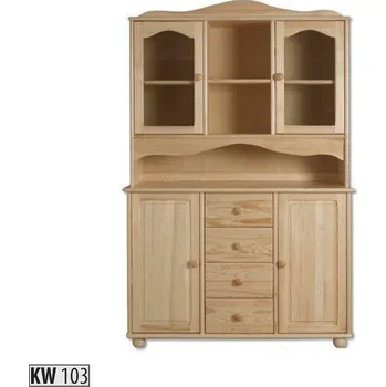 Drewmax Kredenc KW103 masiv (Barva dřeva: Dub)