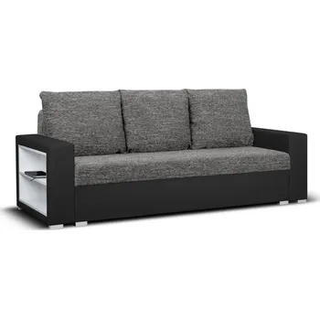 Pohovka Eoshop Rozkládací pohovka Milo 2 s policí, berlin 01-černá (barva potahu)