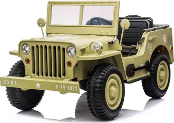 Dětské elektrovozidlo Beneo USA ARMY 4x4 třímístné béžové