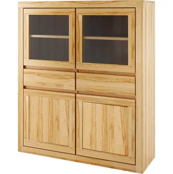 Drewmax Komoda KD405 masiv buk (Barva dřeva: Buk bělený)