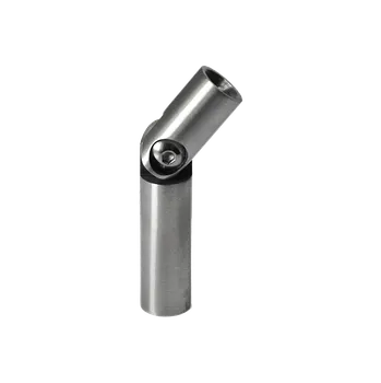 Zábradlí Čep s kloubem (vnější závit M8x25 mm - vnitřní závit M6, ø14 mm, L: 68 mm), broušená nerez K320 / AISI304