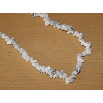 Drahý kámen Magnezit - Náhrdelník - tromlované kameny - kntr3