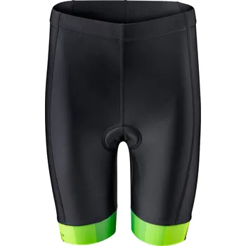 Cyklistické kalhoty Kraťasy FORCE KID VICTORY do pasu s vložkou, zelené