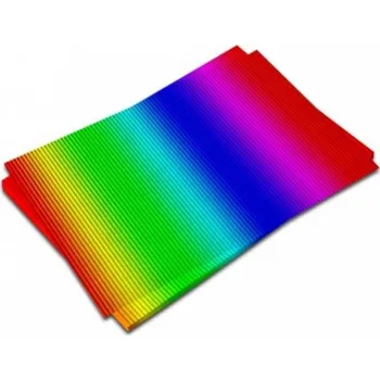 Karton Lepenka vlnitá, rovná, A4, duha