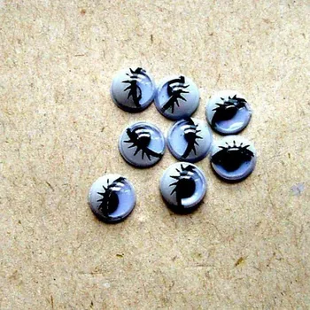 Oči, kulaté, s řasami, 10 mm