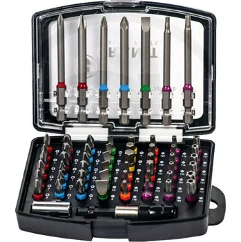 Skříňka na nářadí Sada bitů 1/4" délka 25 a 75 mm Granit BLACK EDITION 57 ks bitbox PH, PZ, SL, imbus, TORX