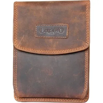 Kožená taštička Lozano na pásek nebo přes rameno z pevné kůže s látkovou podšívkou