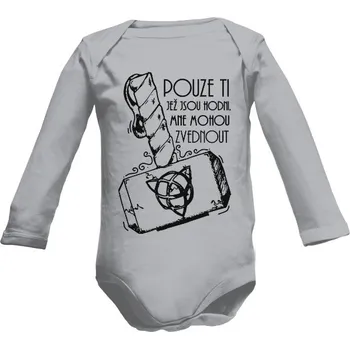 Kojenecký body Dětské body Long s potiskem Být hoden dětské