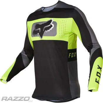 Moto dres Pánský MX dres FOX FlexAir Mirer Jersey Black Yellow 2022 L