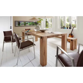 Jídelní stůl HAHNHOLZ Jídelní stůl starý dub Elegance Objednat v délce: 140 cm, šířka: 80 cm, výška: 80 cm