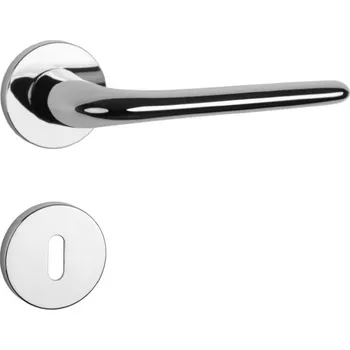 Dveřní kování Rozetová klika APRILE kování AS - AZALIA - R 7S zamak Provedení: kl./kl. + PZ rozety, Povrch: OC - chrom lesklý 8584138428049