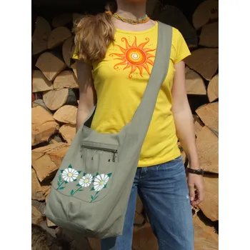 Khaki vak s kopretinami