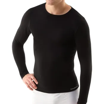 Nátělník Pánské triko bamboo dlouhý rukáv 58007 černá vel.L/XL - Gina