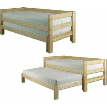 Nábytek Drewmax Dřevěná postel 90x200 LK134 s přistýlkou (Barva dřeva: Gray)