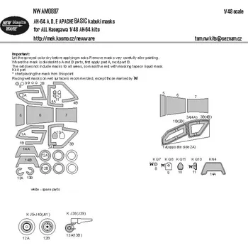 Plastikový model 1/48 Mask AH-64 A,D,E Apache BASIC (HAS)