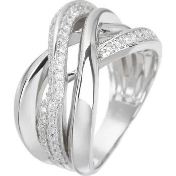 Prsten Bealio BEALIO Stříbrný prsten ELEGANTNÍ VLNKY Velikost prstenu: 56 03-10286-0721