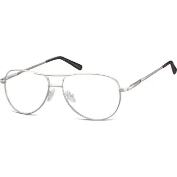 Nedioptrické brýle Retro Aviator číré- Stříbrné Montana NT699E